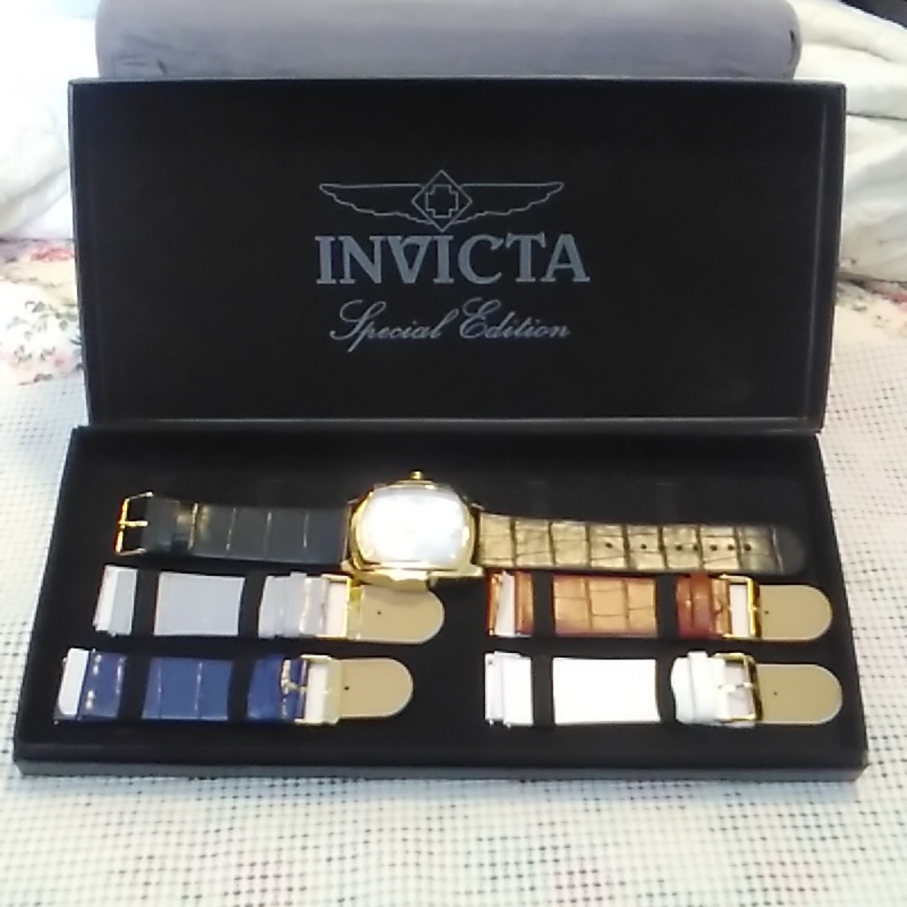 SALE Invicta Special Edition, Pearl Face, 5 Interchangeable Bands